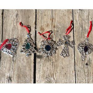 Lenox Bejeweled Ornaments - Set of 5